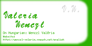 valeria wenczl business card