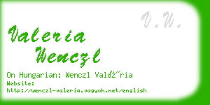 valeria wenczl business card
